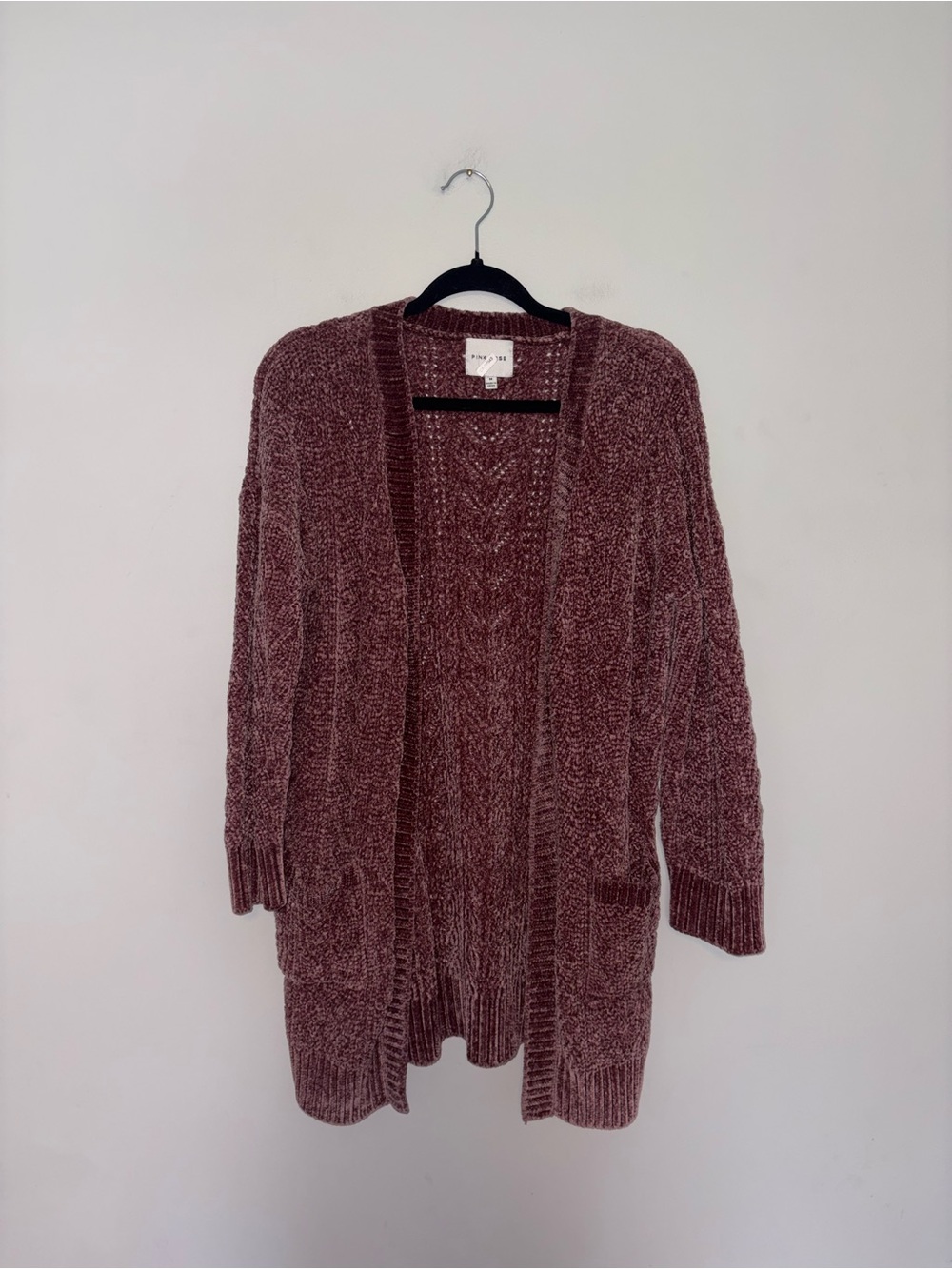 Pink Rose | Pink Knit Cardigan